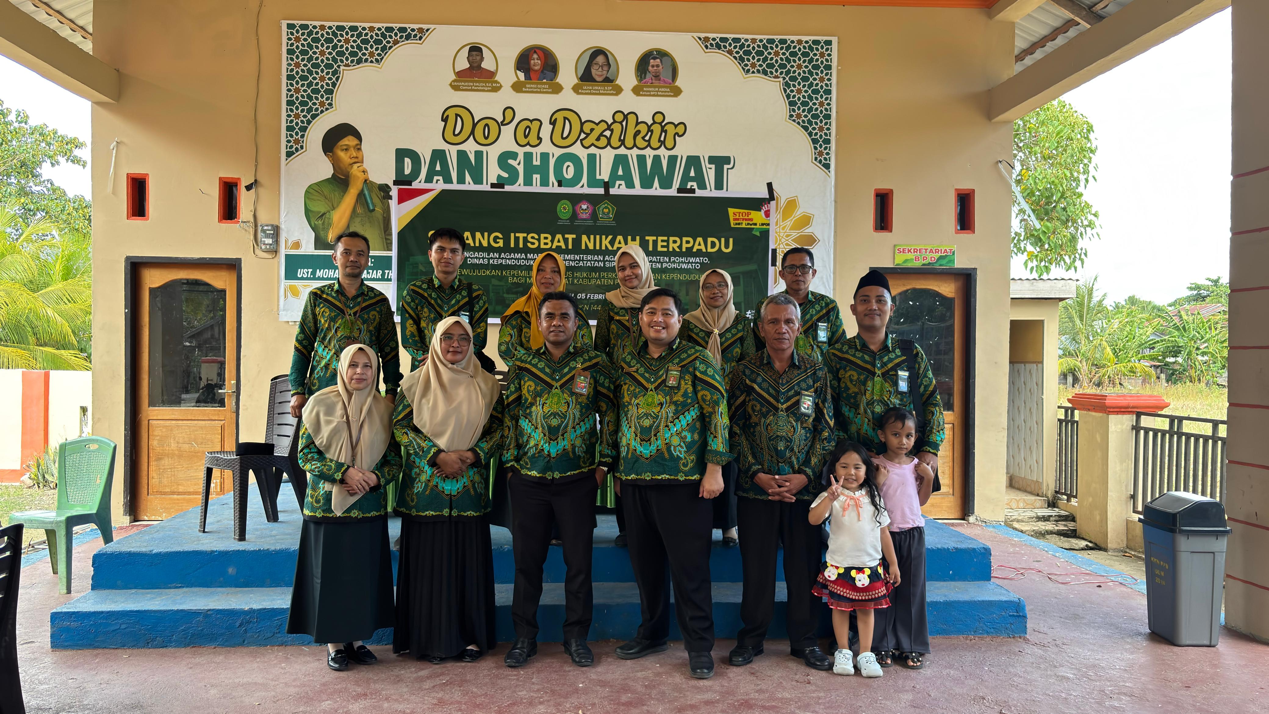 Pengadilan Agama Marisa Laksanakan Sidang Itsbat Nikah Terpadu di Kecamatan Randangan