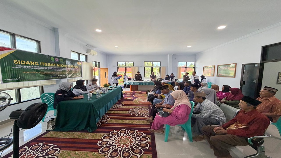 Sidang Isbat Nikah Terpadu dan Sosialisasi Zona Integritas Pengadilan Agama Marisa
