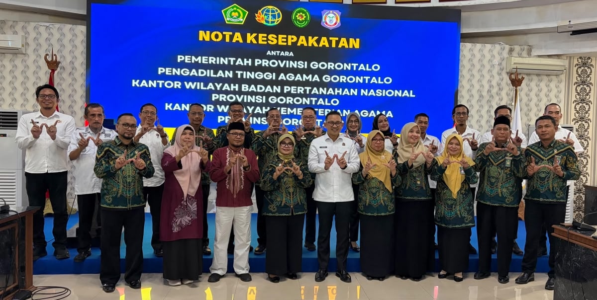 Pengadilan Agama Marisa Perkuat Sinergi Antarinstansi Melalui Penandatanganan MoU Isbat Wakaf Terpadu dan Pendaftaran Tanah Wakaf